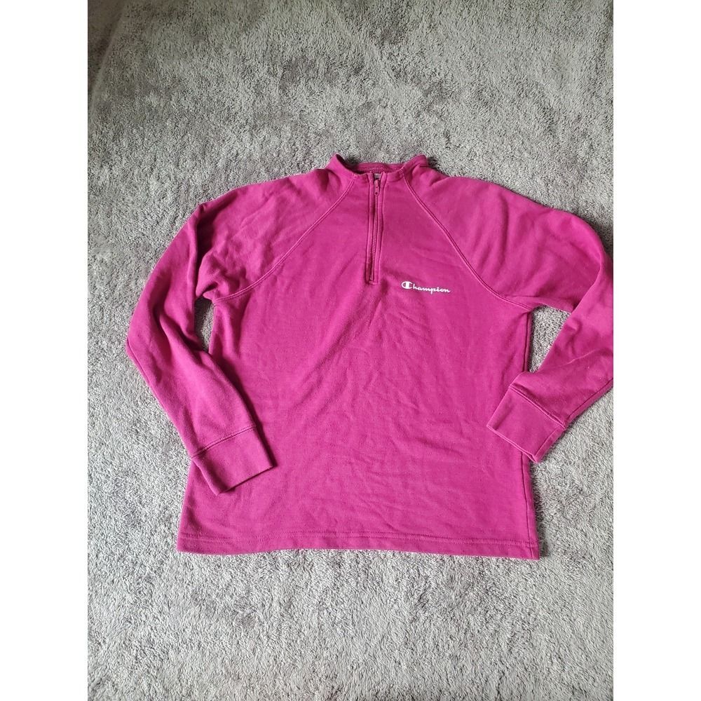 CHAMPION Women's Purple Reef Quarter Zip Up Pullover Sweatshirt Size M